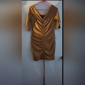 Charlotte Russe Brown Long Sleeve Dress